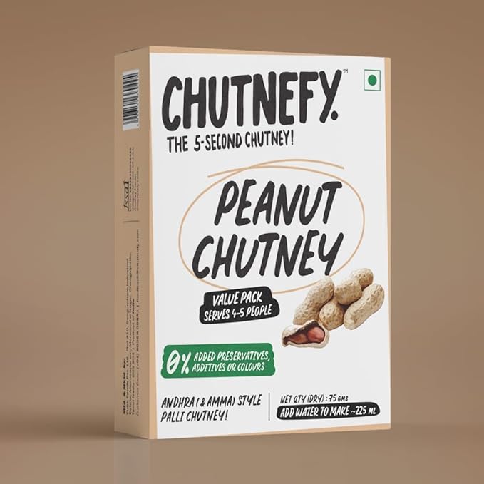 Chutnefy - 5-Second Instant Peanut Chutney - 75 ml (Pack of 2)